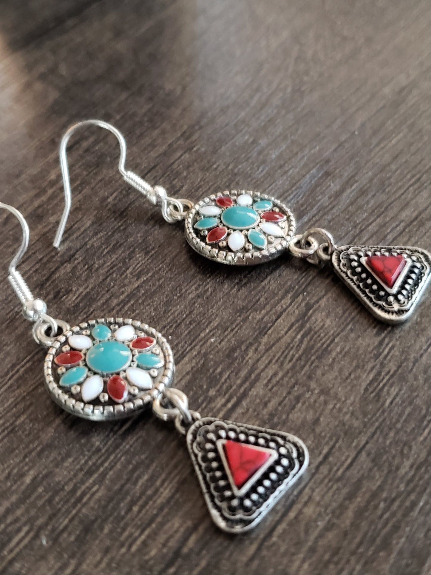 Silver Boho Multi Layer Earrings