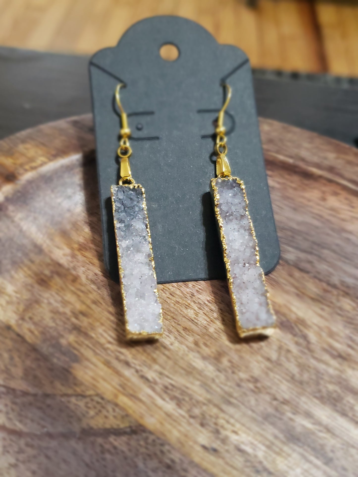 Raw Druzy Earrings