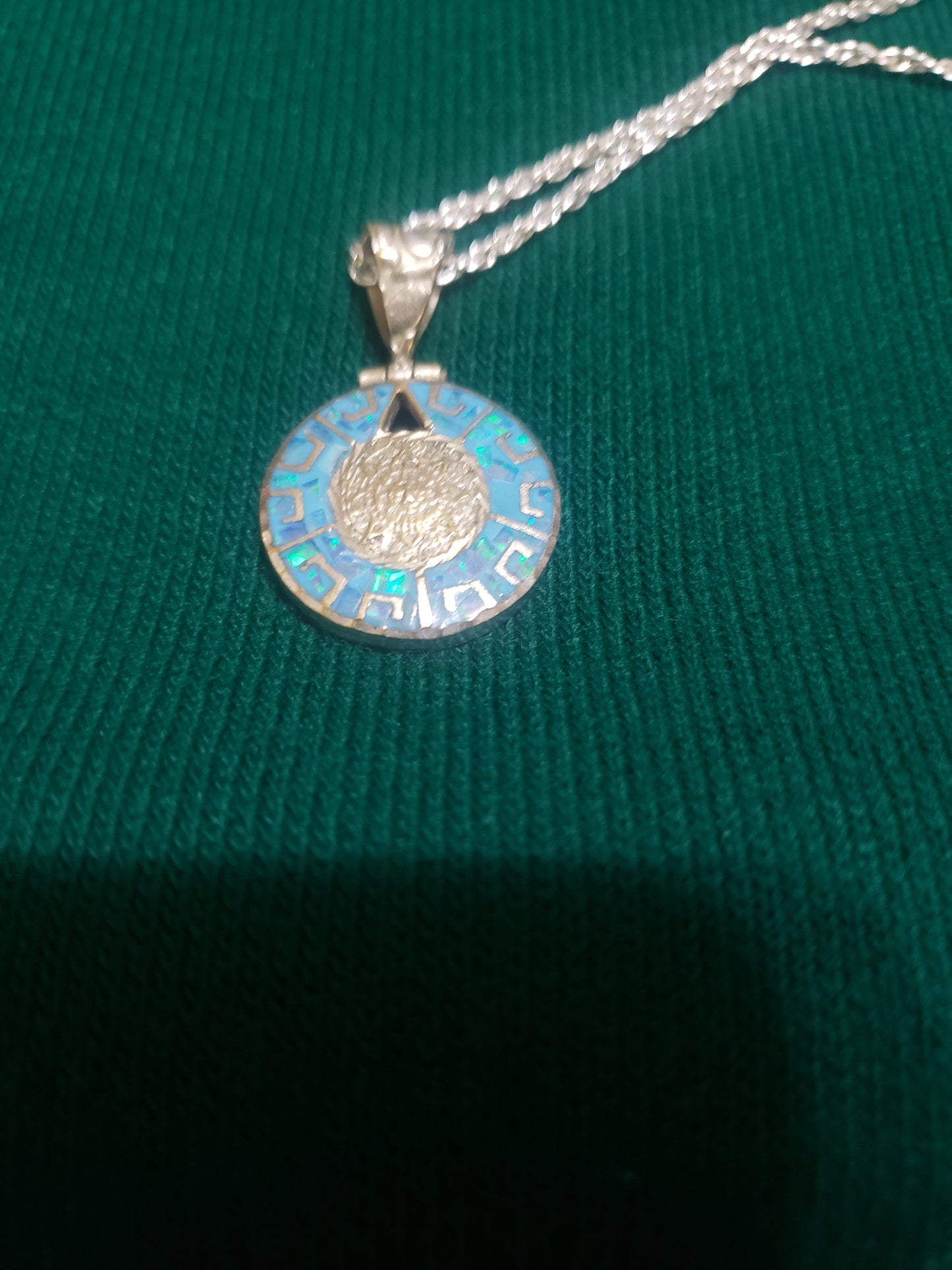 Ethereal Glow: Opal Sunburst Pendant Necklace