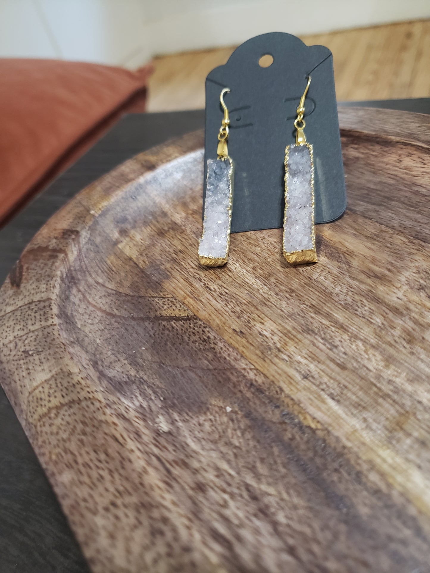 Raw Druzy Earrings