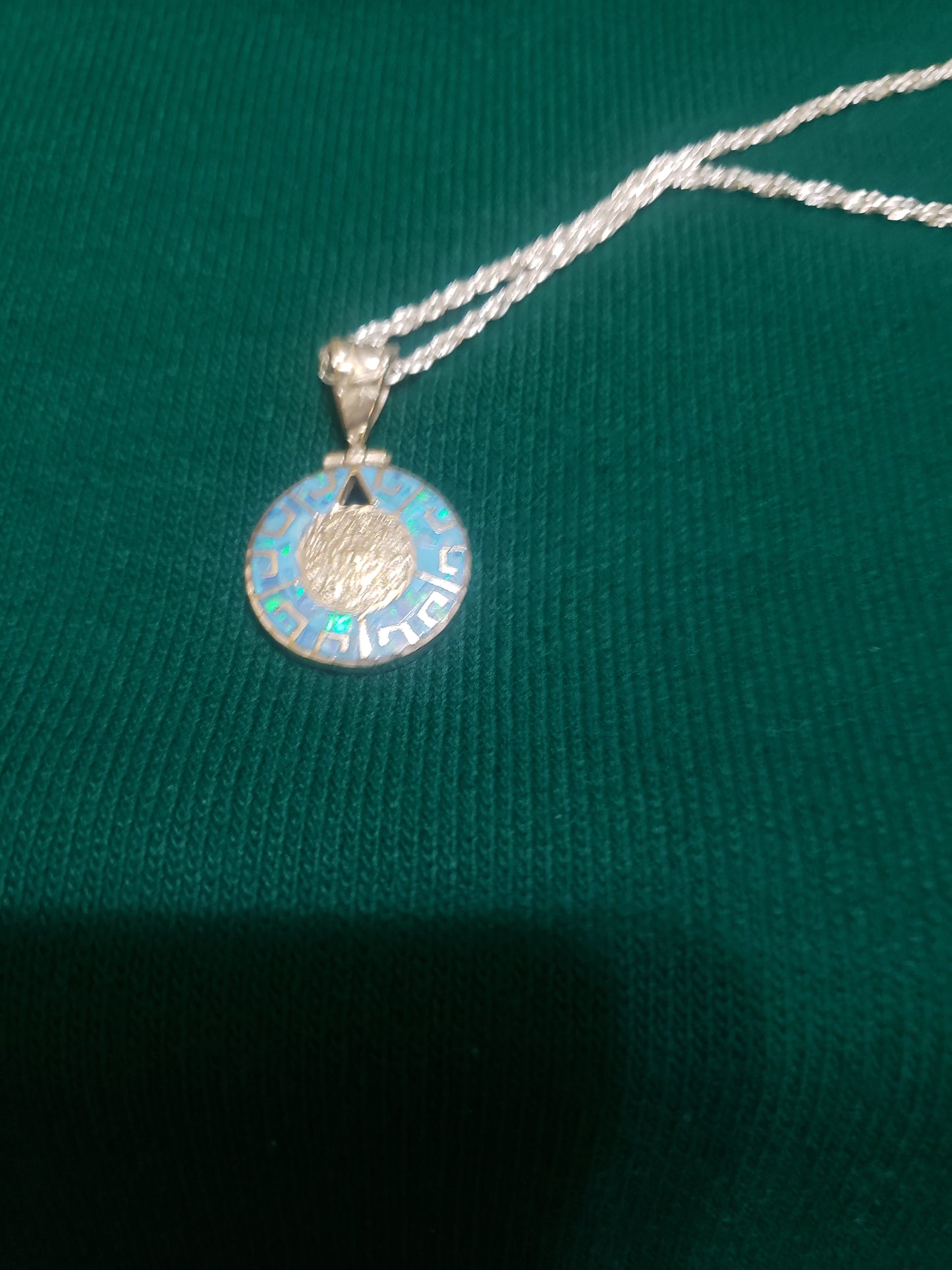 Ethereal Glow: Opal Sunburst Pendant Necklace