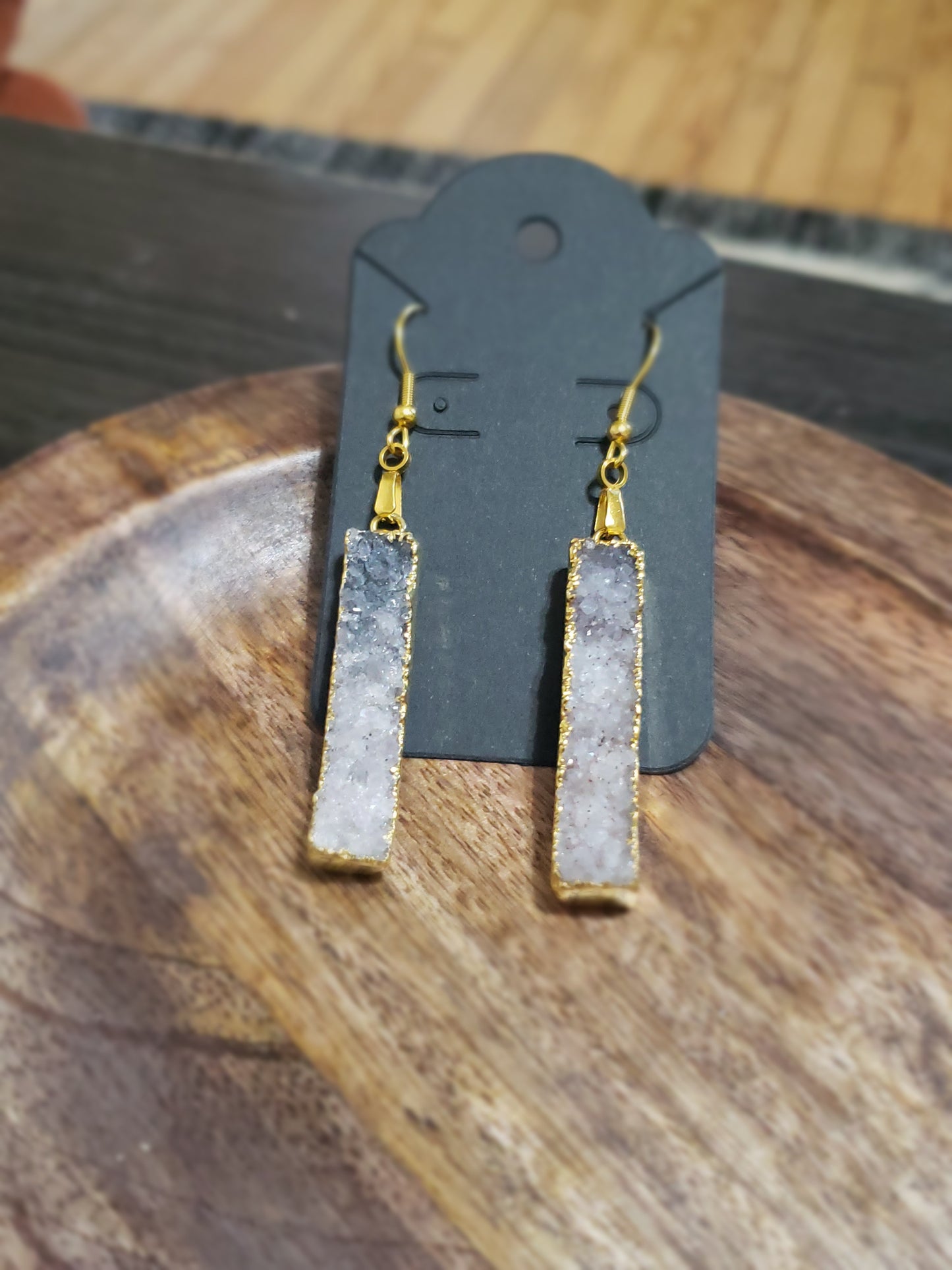 Raw Druzy Earrings