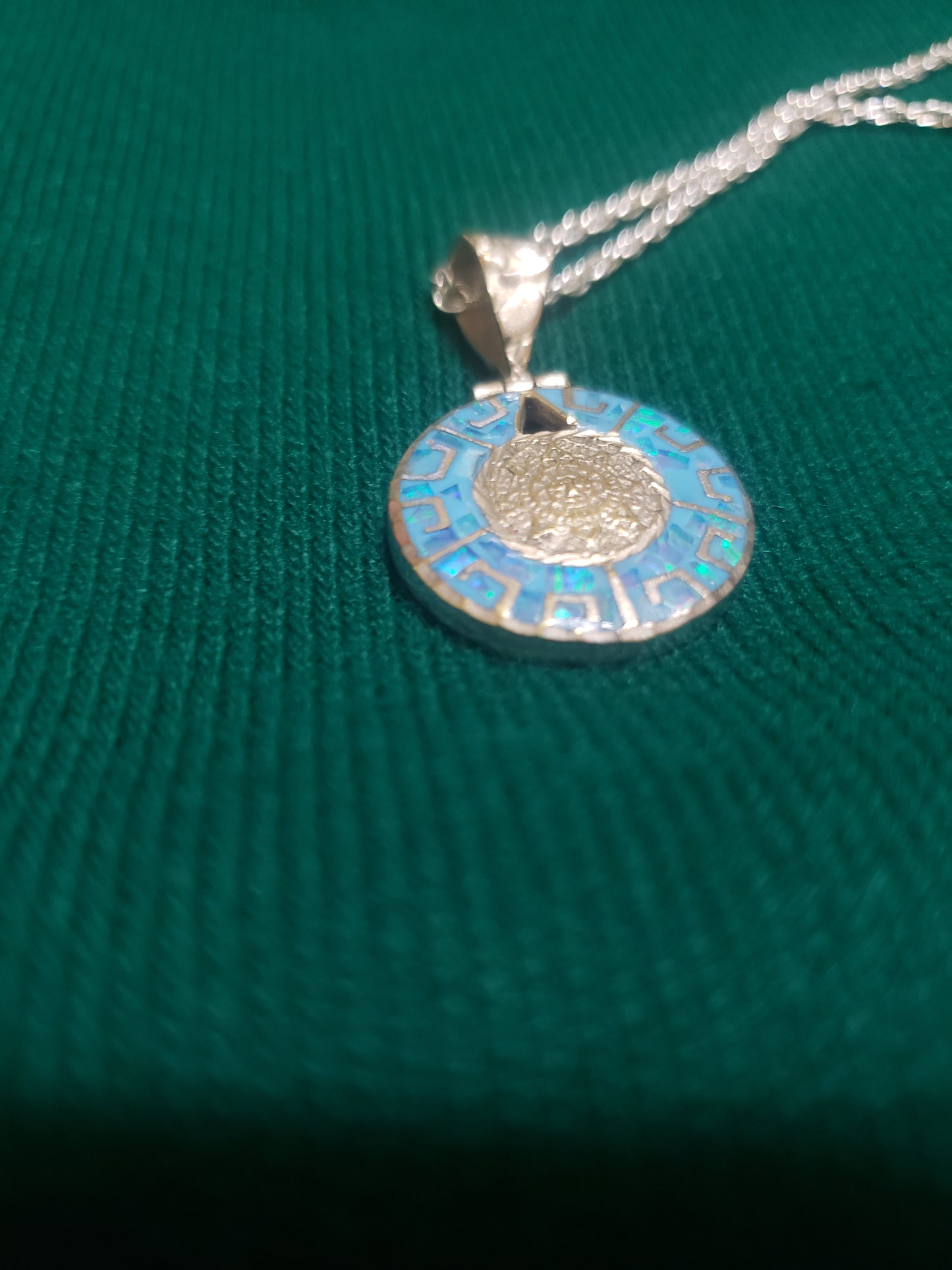 Ethereal Glow: Opal Sunburst Pendant Necklace