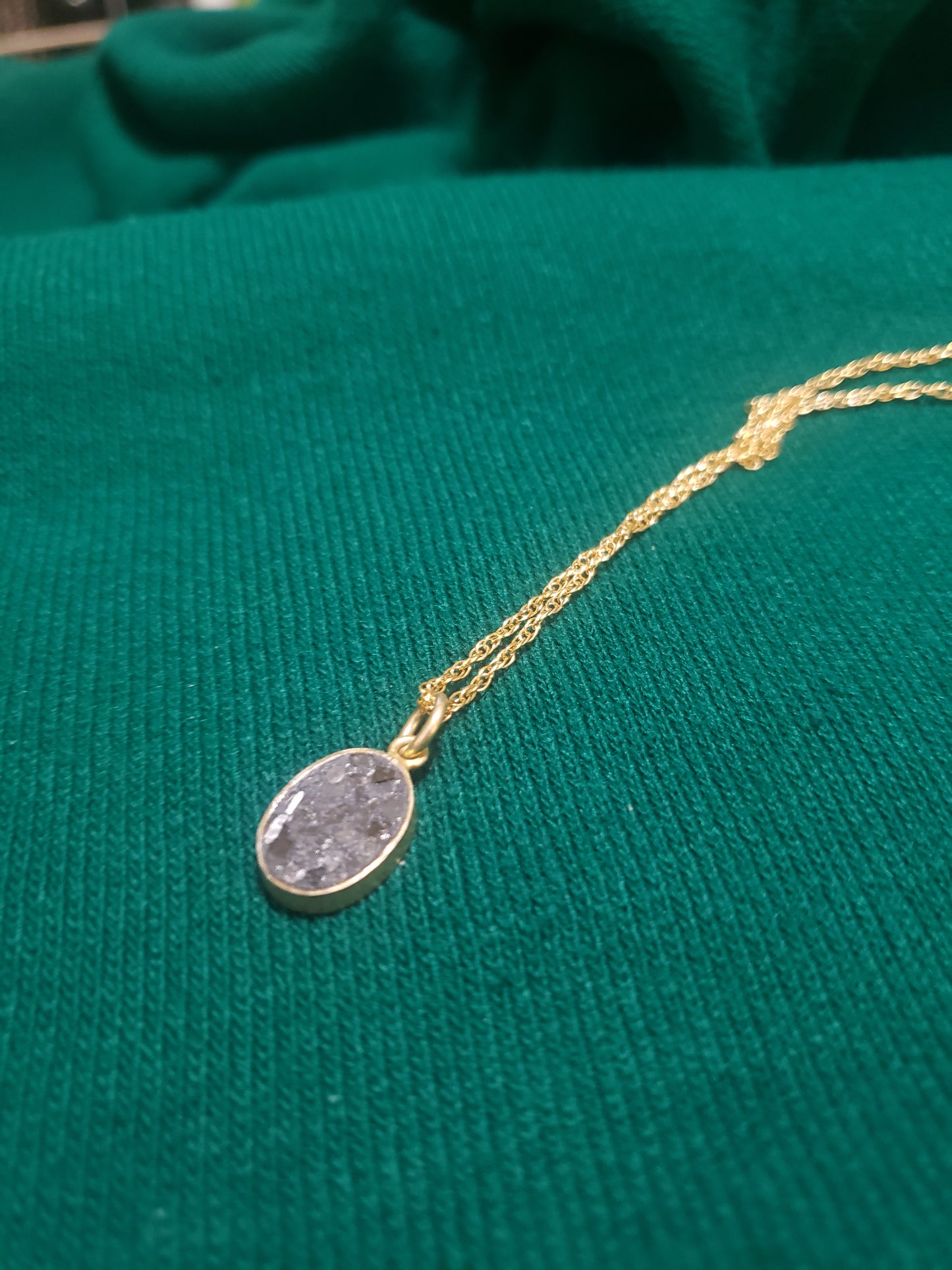 Raw Cut Diamond Pendant Necklace