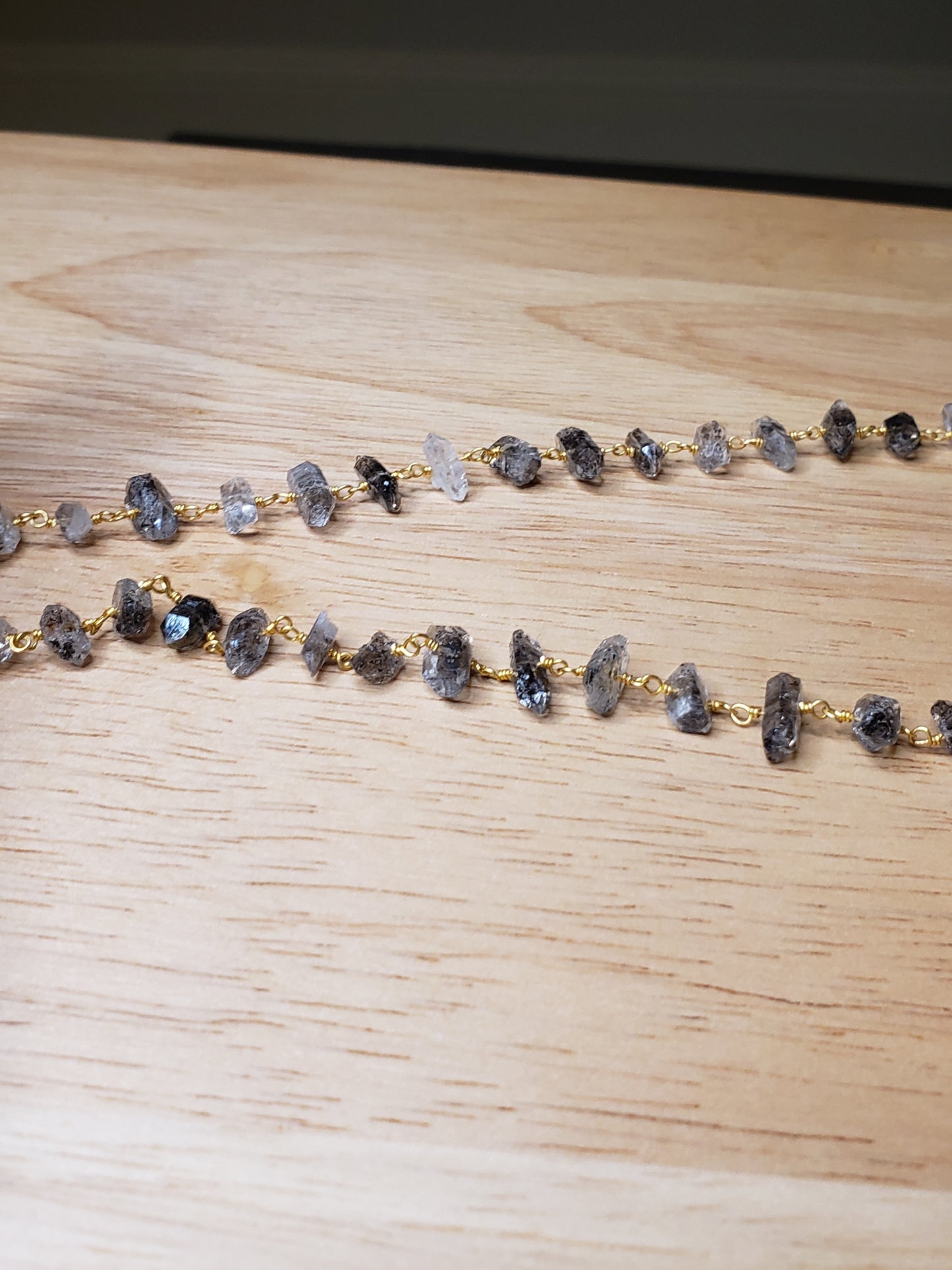 Raw Larvikite Crystal Necklace