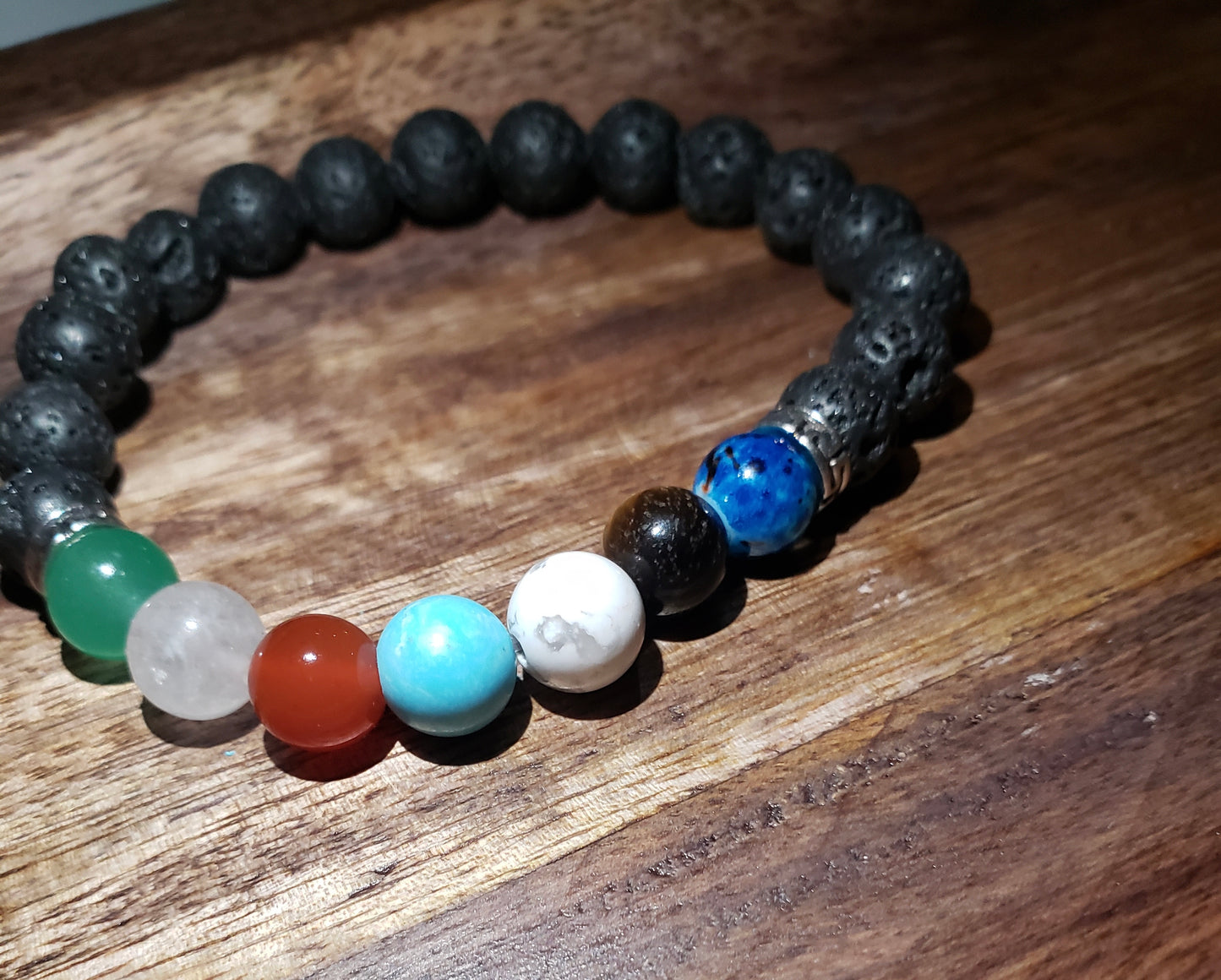 Multicolor Lava Stone Bracelet