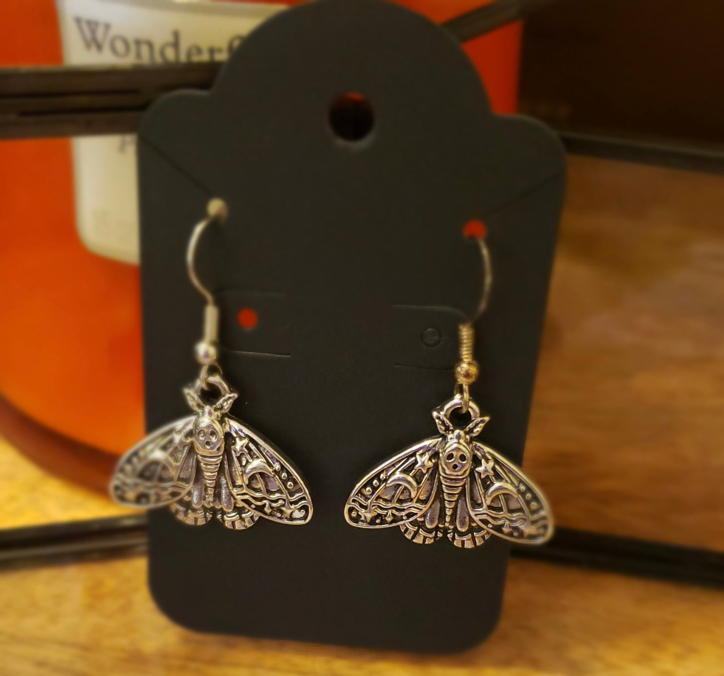 Celestial Death’s Head Moth Earrings