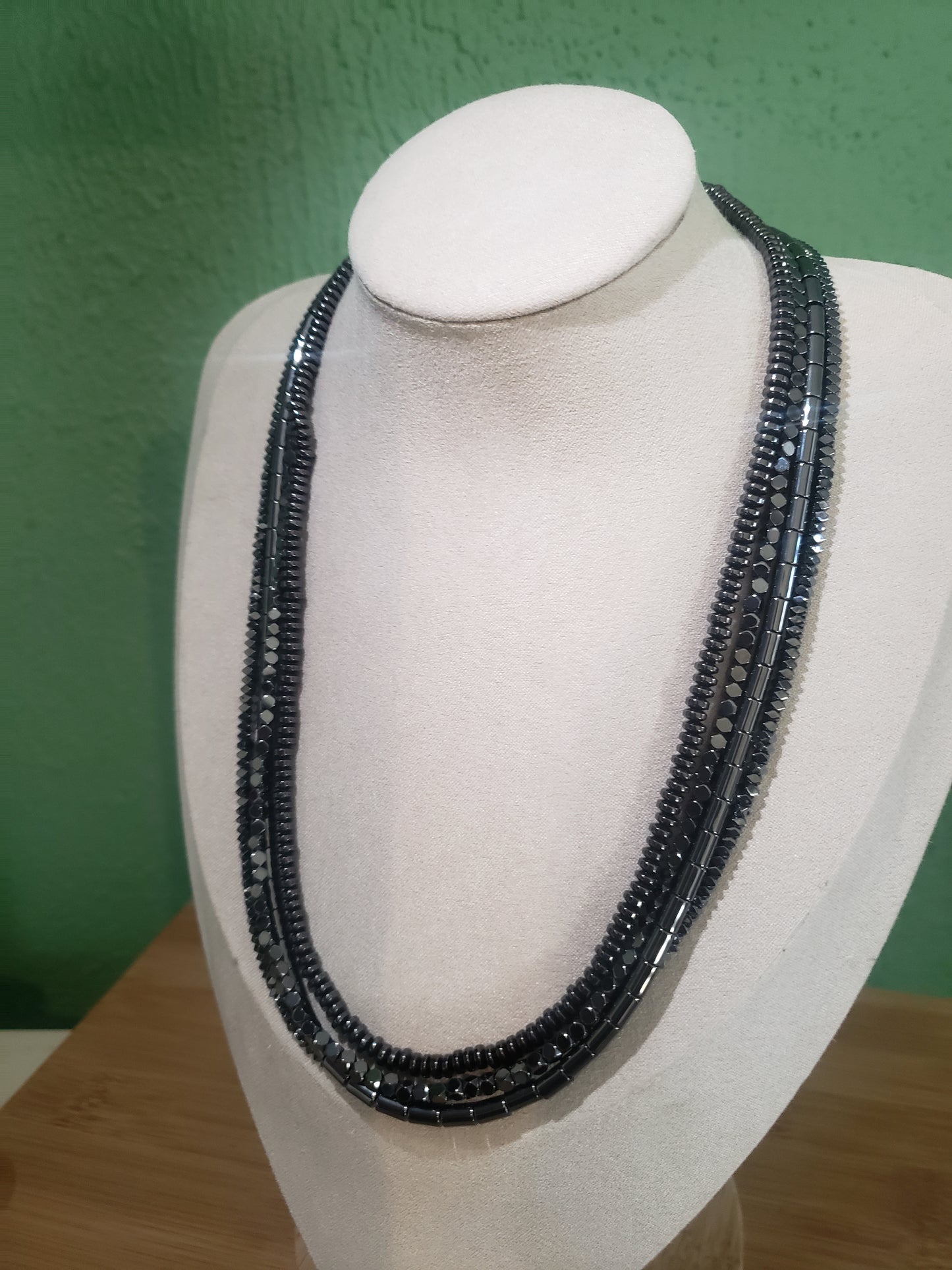 4 Strand Hematite Necklace