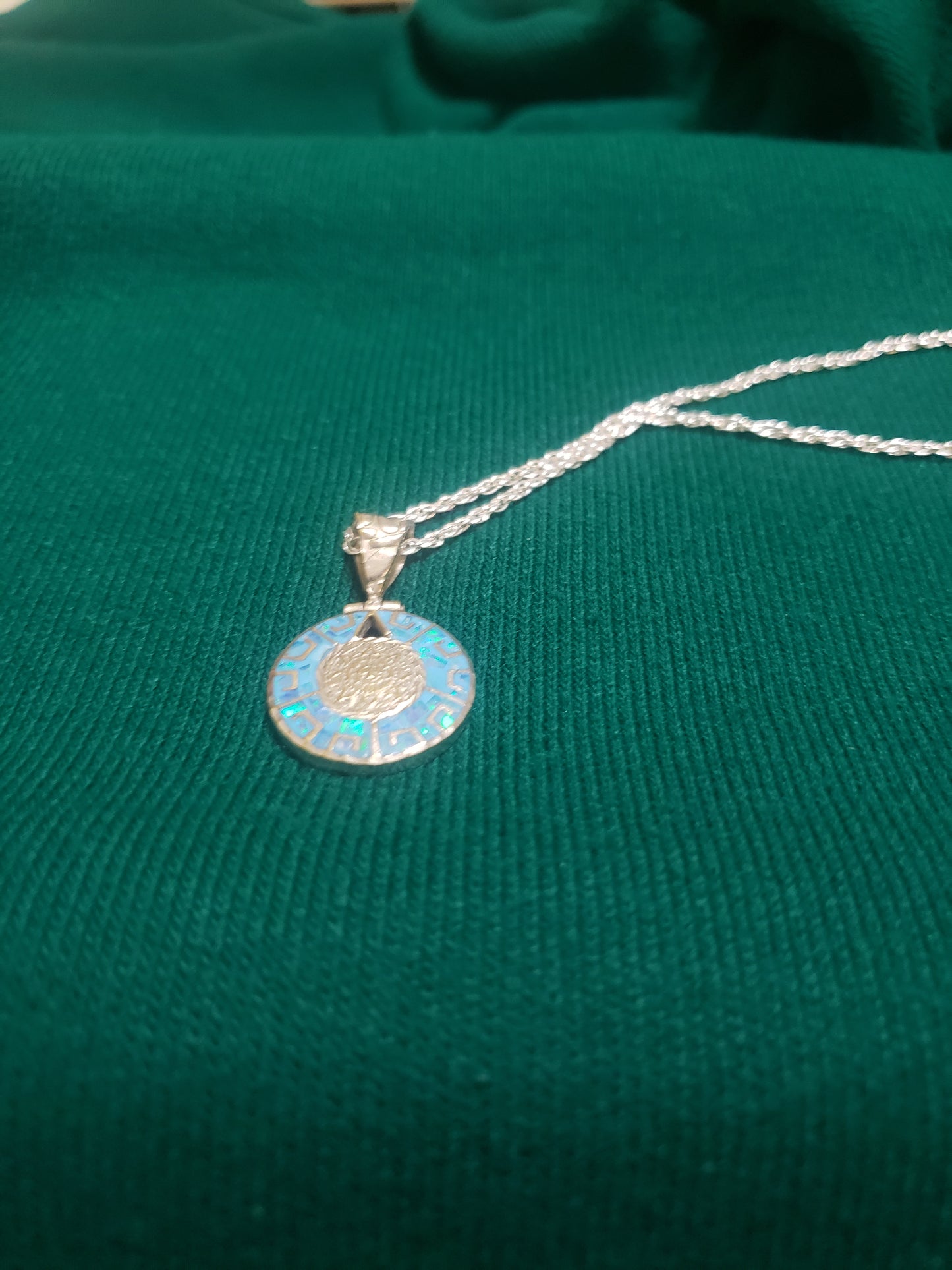 Ethereal Glow: Opal Sunburst Pendant Necklace