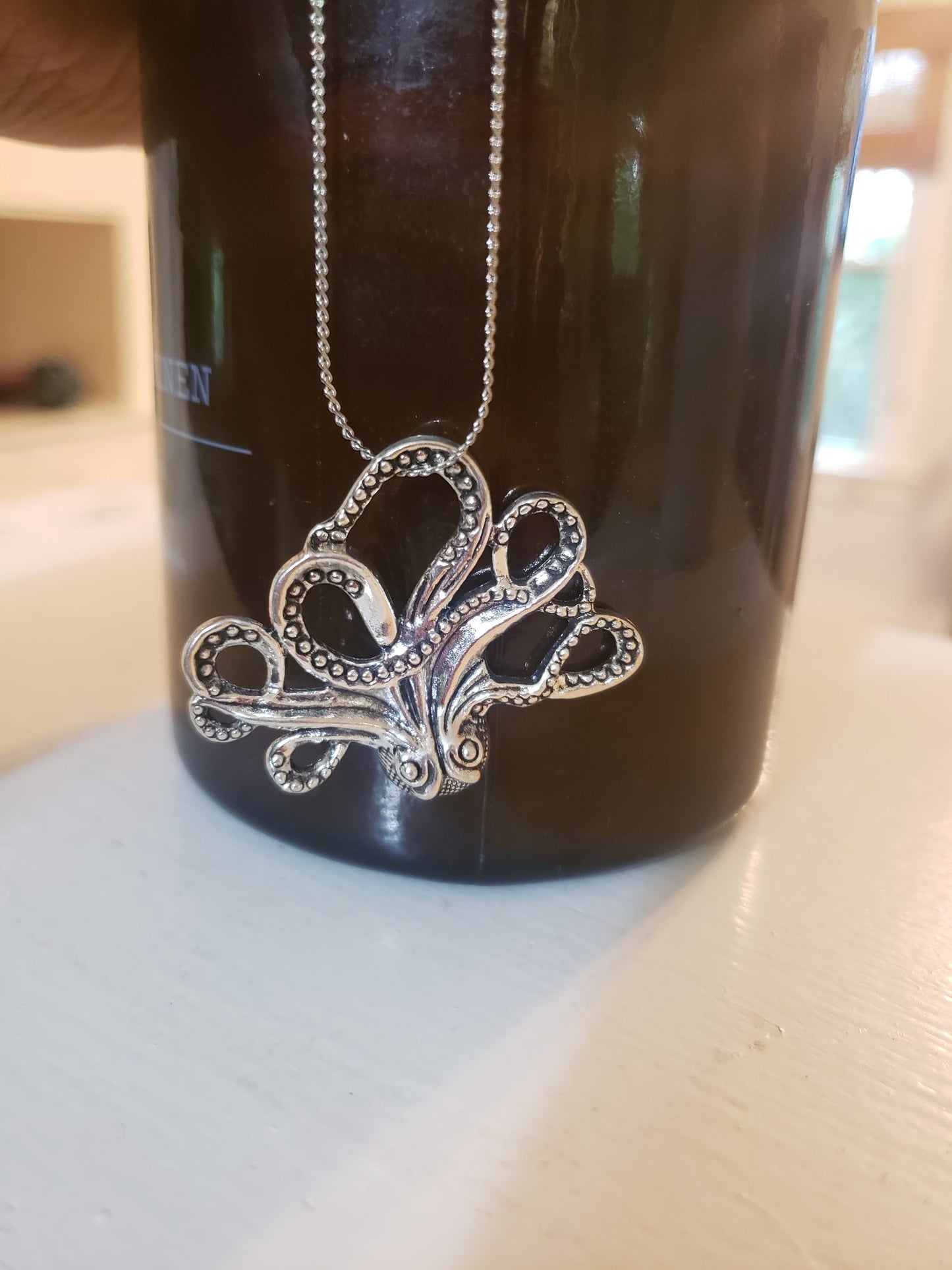 Silver Octopus Necklace