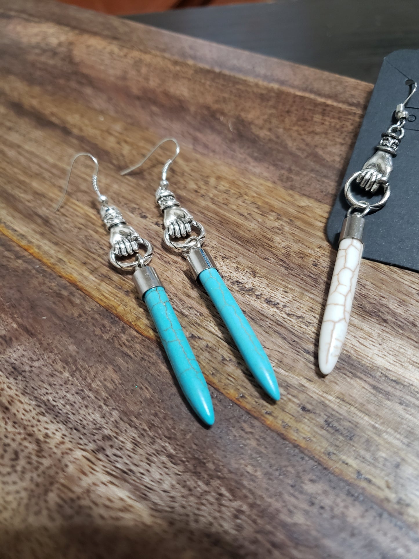 Guardian’s Grasp Turquoise Spike Earrings