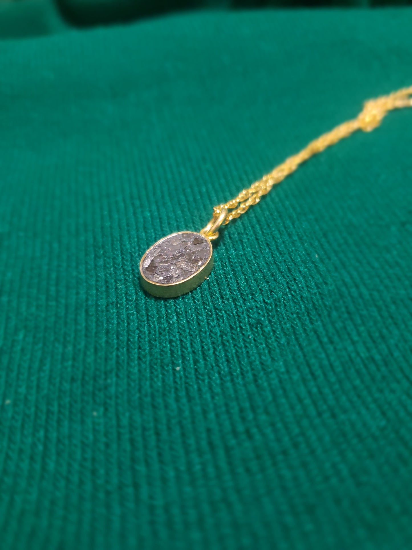 Raw Cut Diamond Pendant Necklace