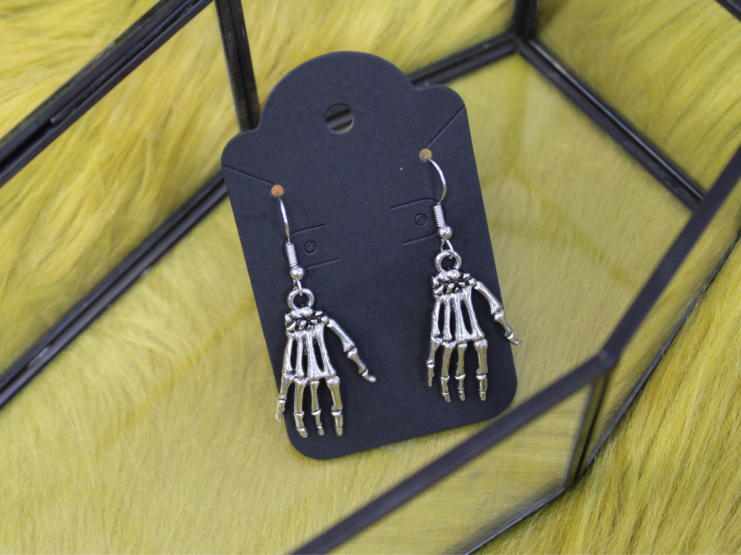 Skeleton Hand Charm Earrings