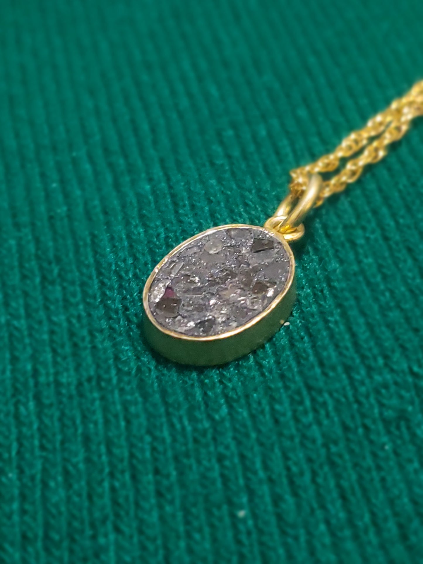 Raw Cut Diamond Pendant Necklace