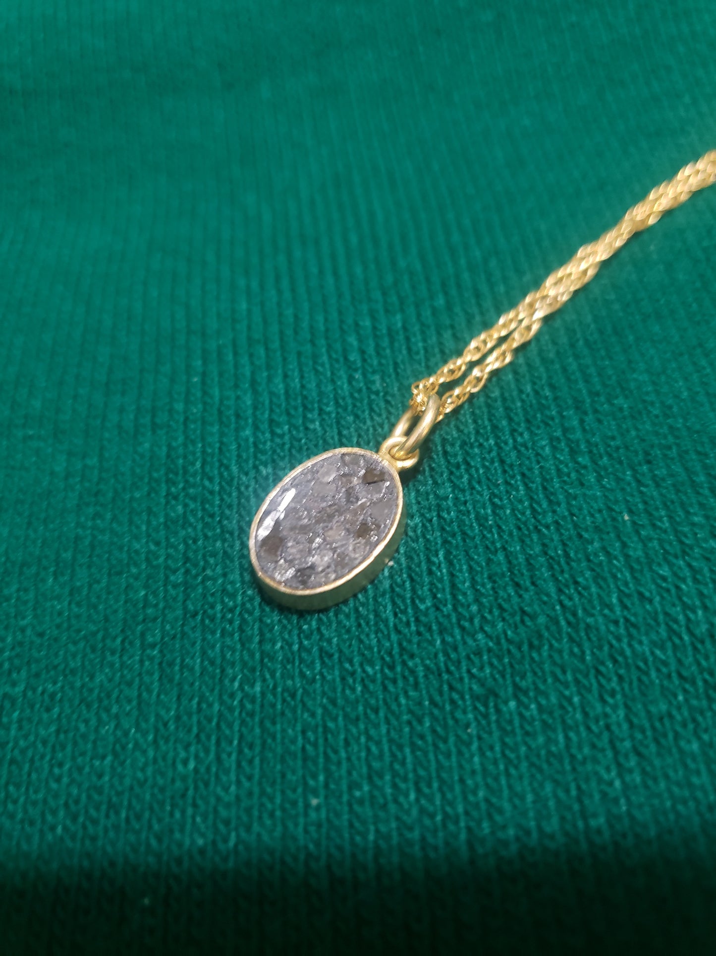 Raw Cut Diamond Pendant Necklace