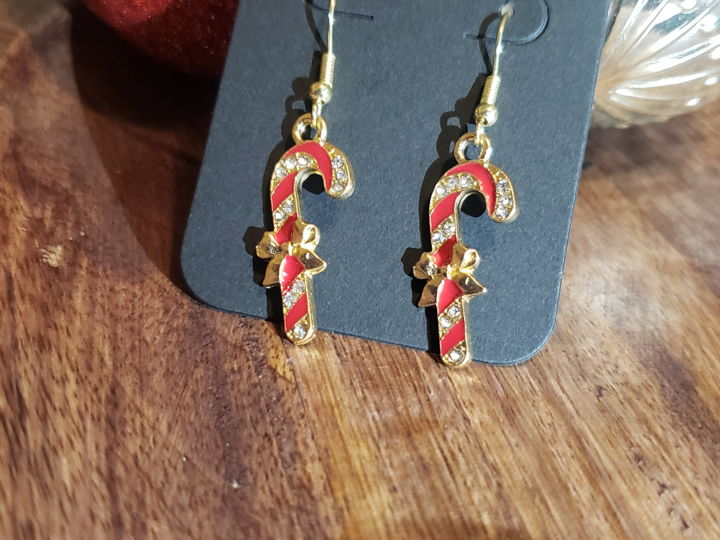 Candy Cane Charm Earrings