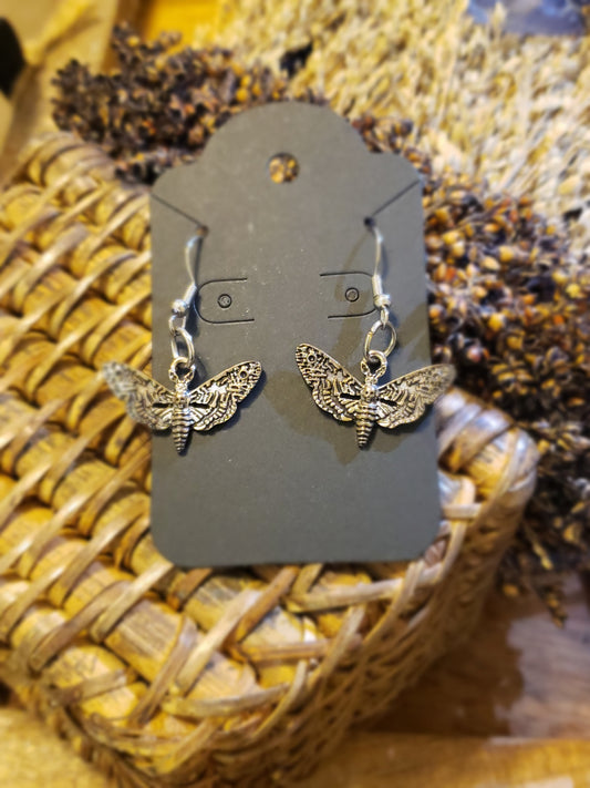 Mystic Shadows Moth Earrings