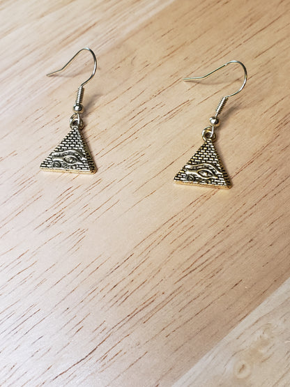 Golden Pyramids Earrings