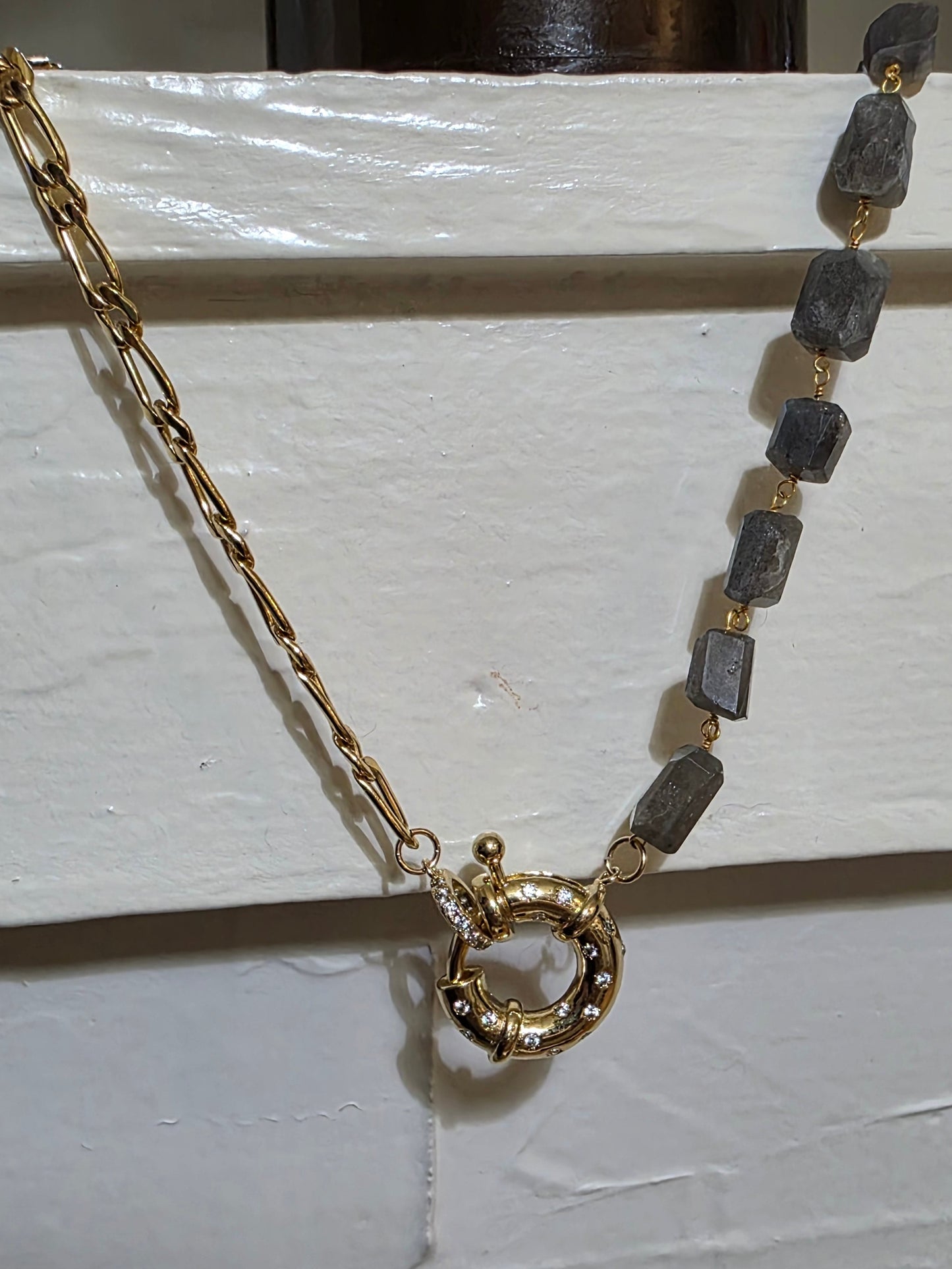 Gilded Current Labradorite Necklace