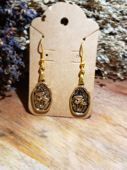 Mystic Mushroom Plaque Earrings