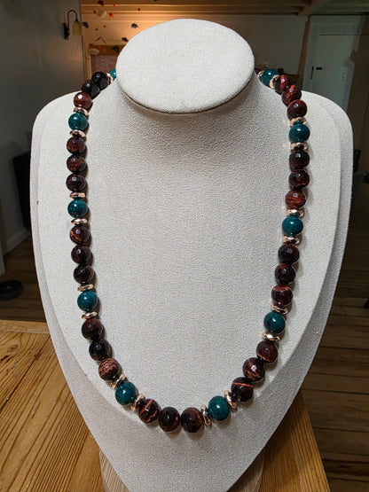 Verdant Ember Tiger’s Eye Necklace