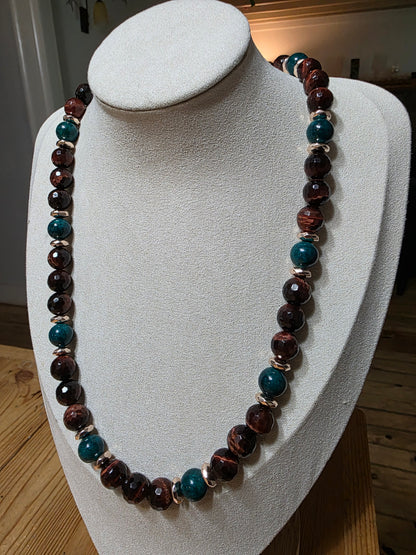 Verdant Ember Tiger’s Eye Necklace