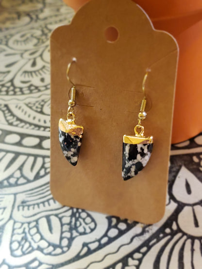 Midnight Mosaic Tusk Earrings