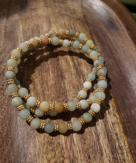 Natural Stone Bead Bracelet Set