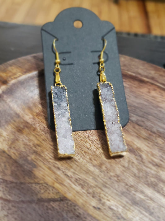 Raw Druzy Earrings