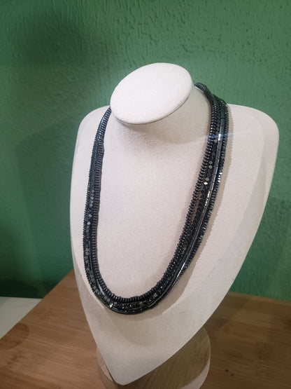 4 Strand Hematite Necklace