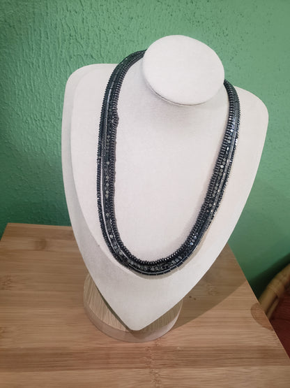 4 Strand Hematite Necklace