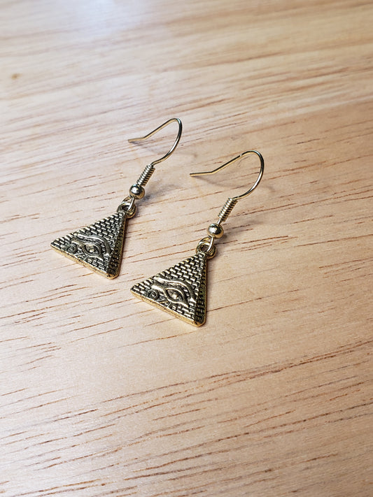 Golden Pyramids Earrings