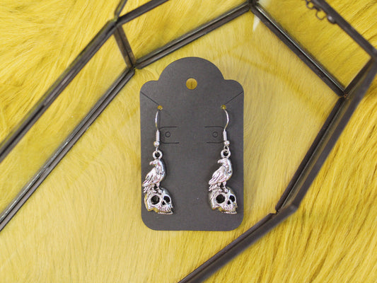 Raven Skull Earrings