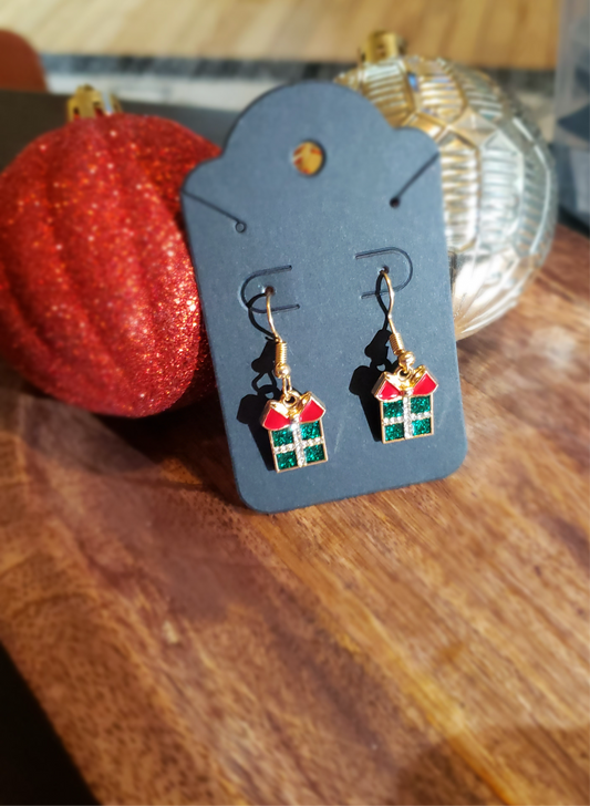 Christmas Gift Box Earrings