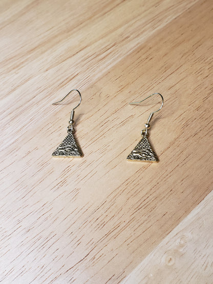 Golden Pyramids Earrings