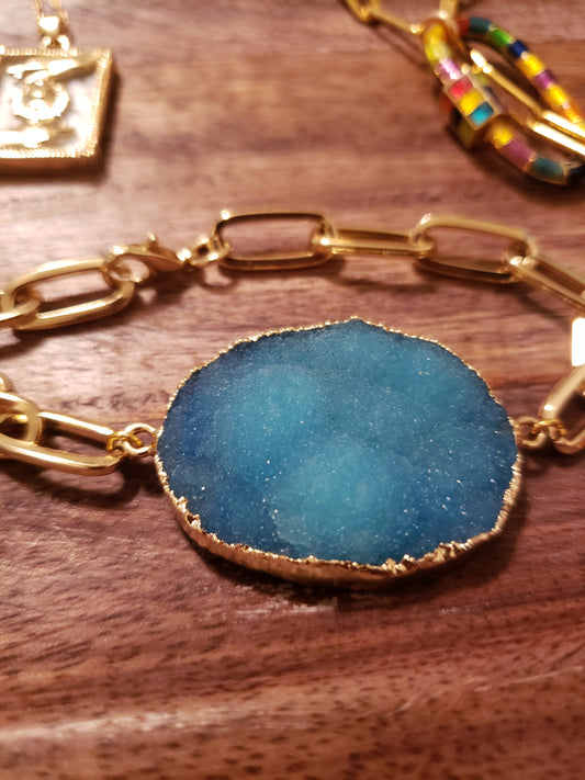 Raw Geode Bracelet