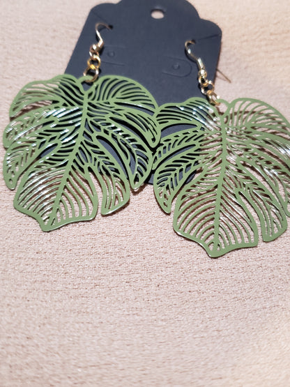 Palm Leaf Earrings