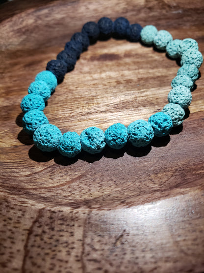 Ombré Blue Lava Stone Bracelet