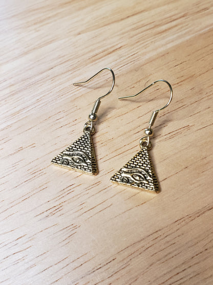 Golden Pyramids Earrings