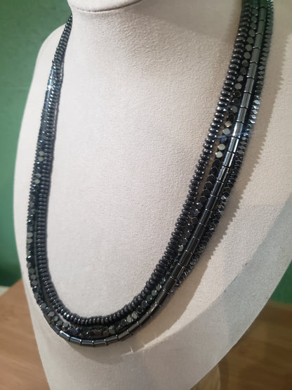 4 Strand Hematite Necklace