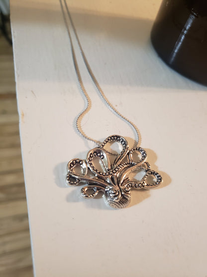 Silver Octopus Necklace