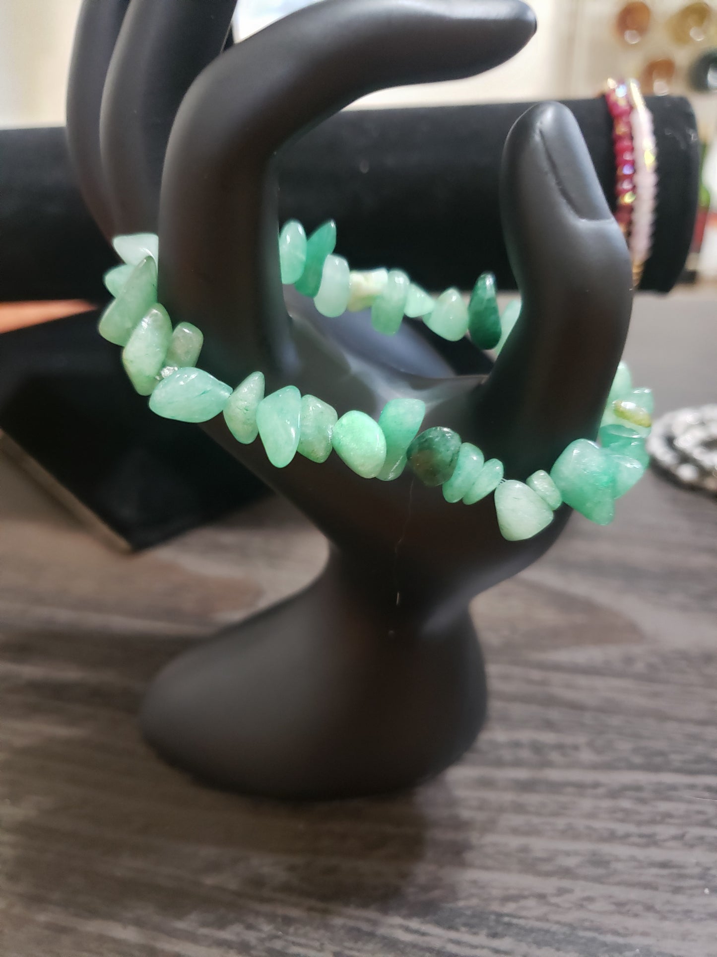 Green Aventurine Chip Bracelet