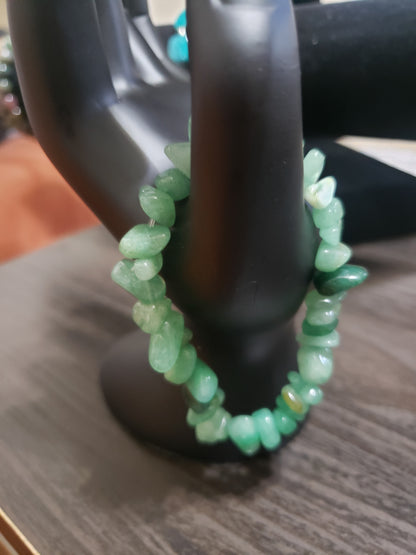 Green Aventurine Chip Bracelet