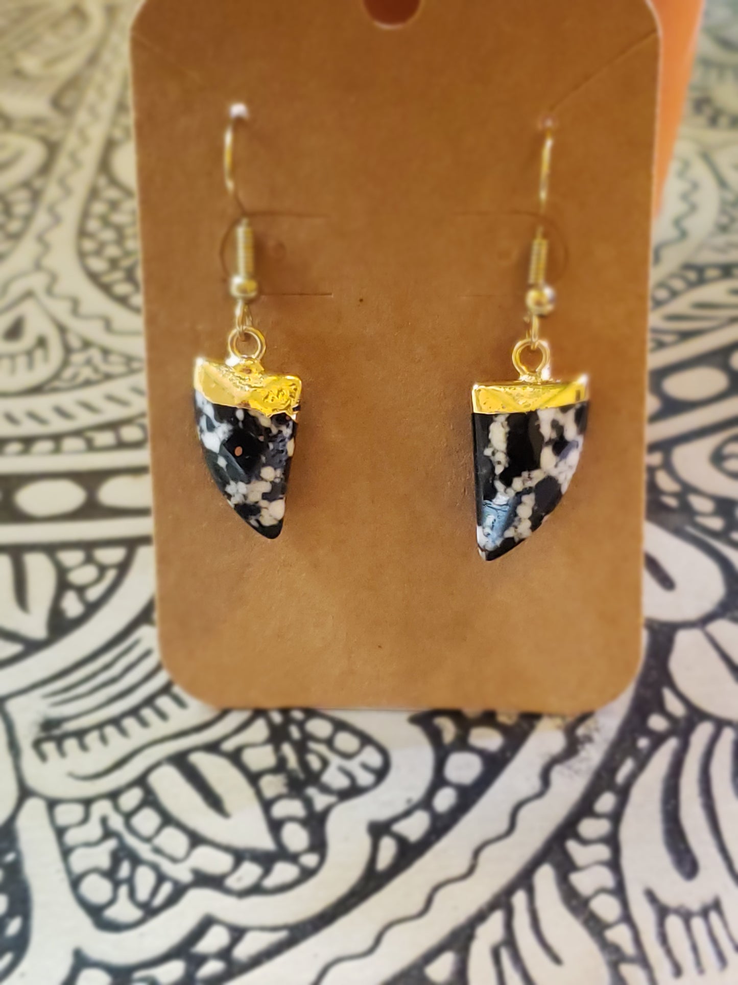 Midnight Mosaic Tusk Earrings