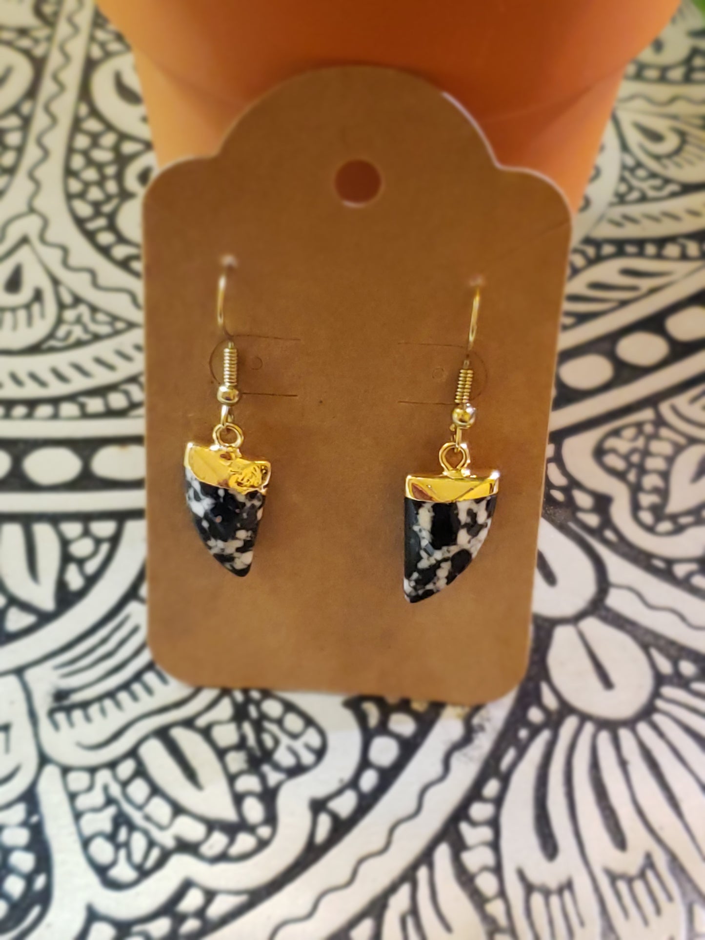 Midnight Mosaic Tusk Earrings