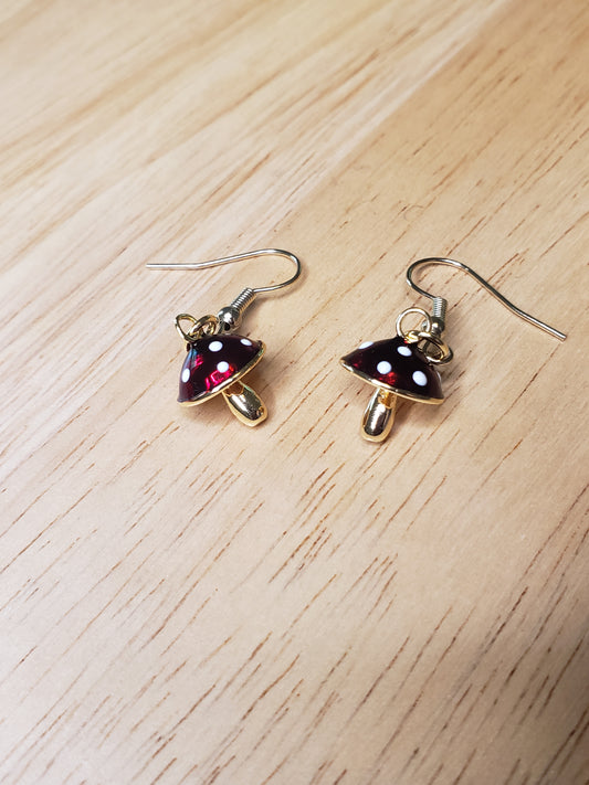 Mini Mushroom Earrings