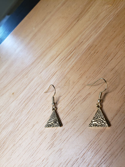 Golden Pyramids Earrings