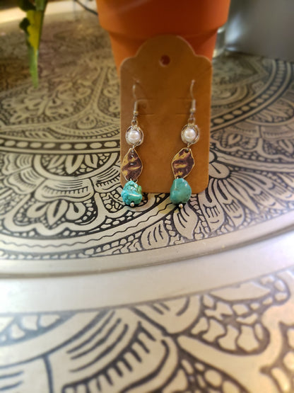 Turquoise Cascade Earrings