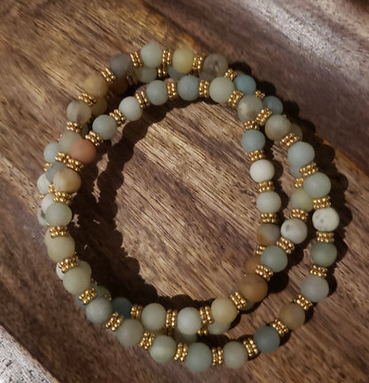 Natural Stone Bead Bracelet Set