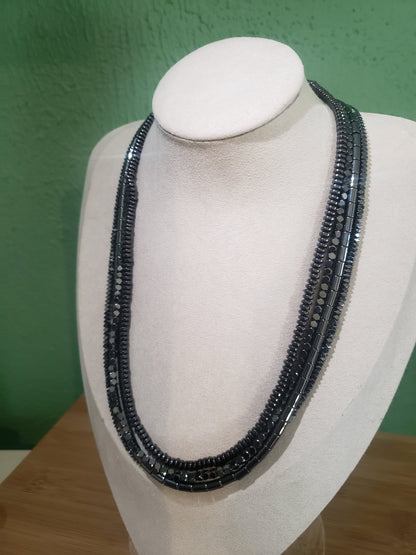 4 Strand Hematite Necklace